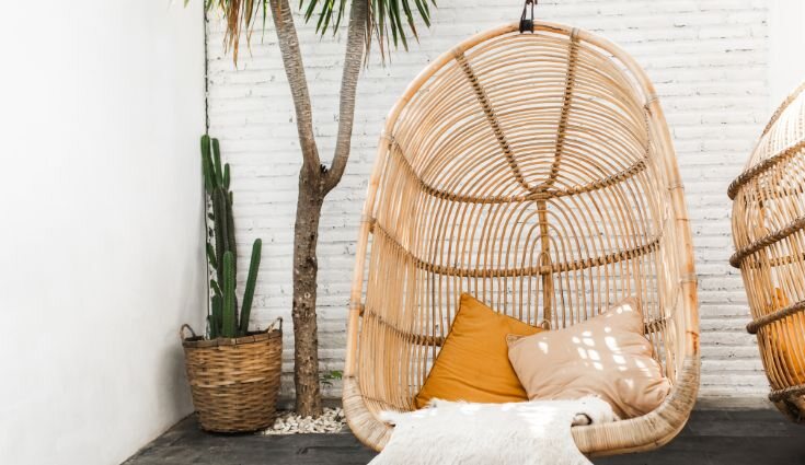 Los muebles de rejilla también son actos para exteriores