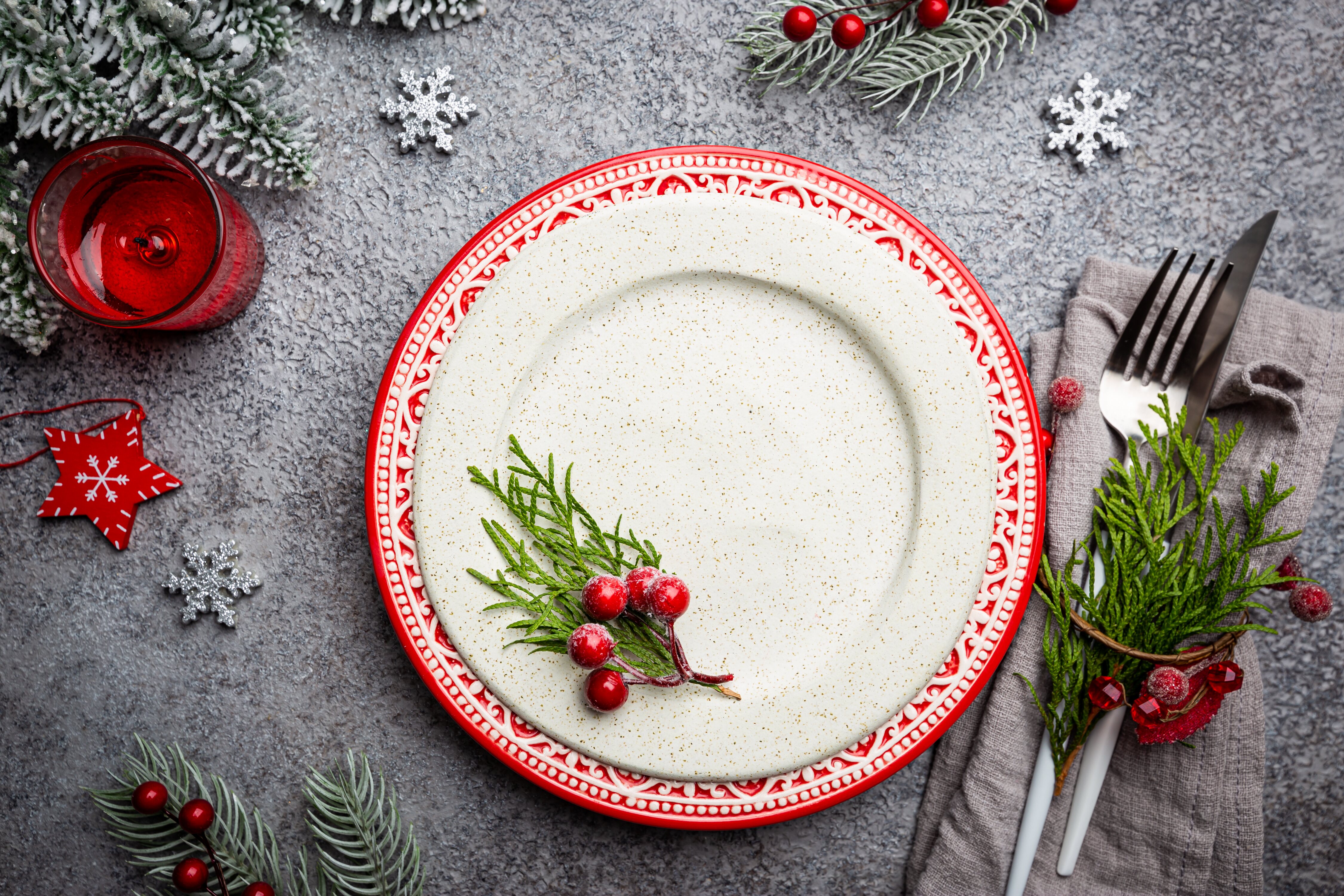 Adornos para decorar la mesa de Navidad