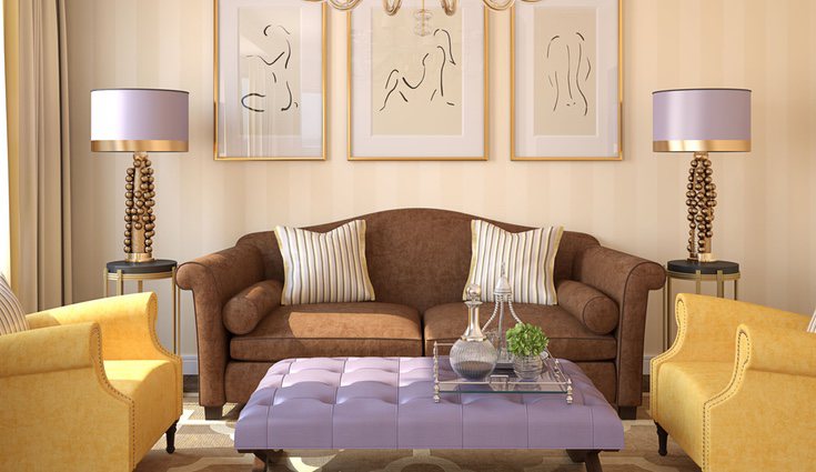 Utiliza el efecto metalizado para darle un efecto brillante a las habitaciones