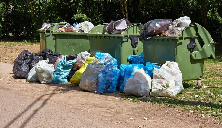 En este contenedor se arrojan los restos de comida y aquello que no se pueda reciclar