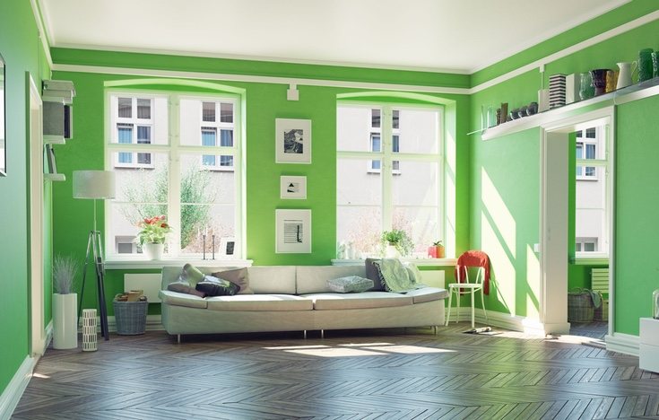 El verde combina con cualquier otro color en pequeñas cantidades