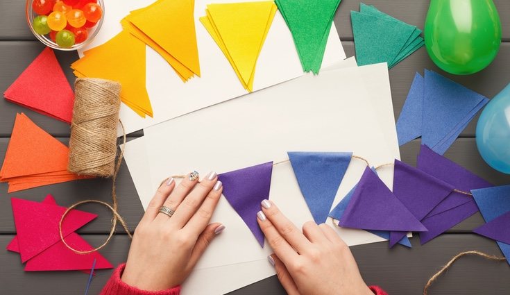 Los banderines confeccionados con tela son ideales para aguantar períodos de tiempo más largos