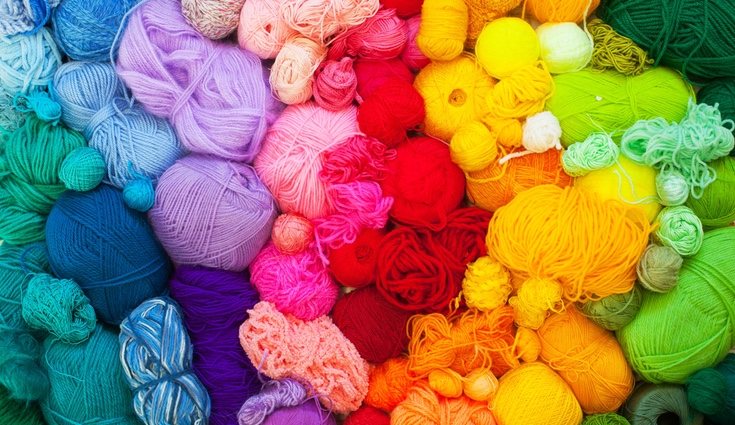 La variedad de colores de lana para elegir es infinita