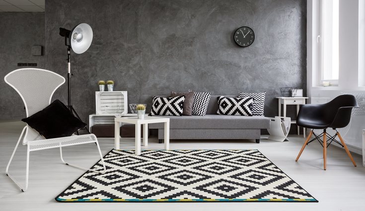 Un elemento que destaque entre la sobriedad como una alfombra estampada