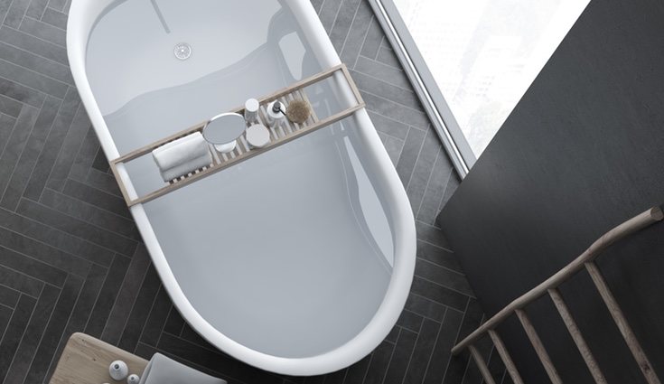 Baño en blanco y negro