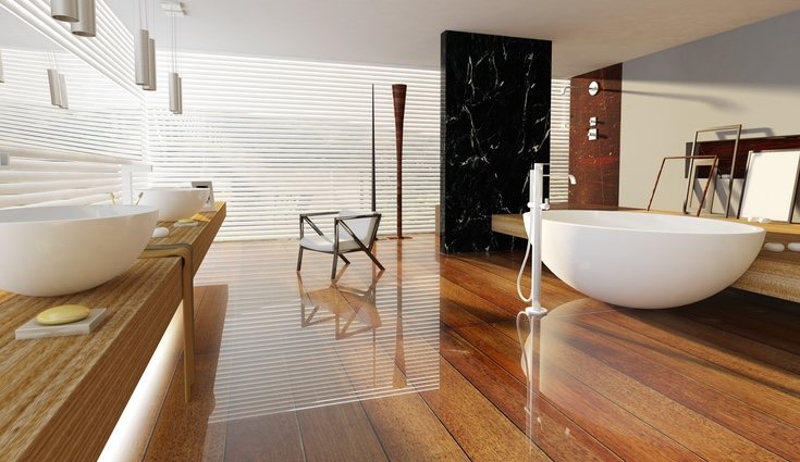 Se recomiendo no utilizar maderas en los baños