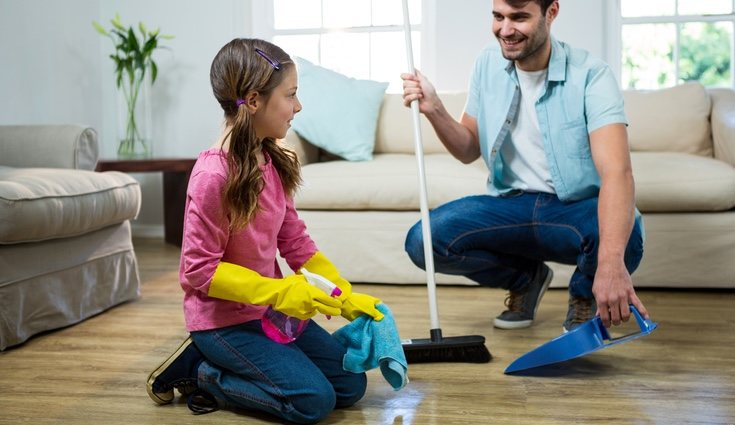 De 9 a 11 años ya pueden barrer y fregar