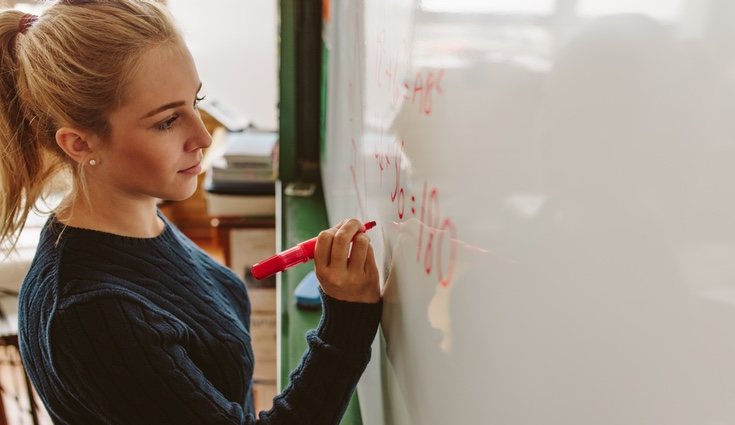 La pizarra magnética es ideal para poder practicar con las matemáticas